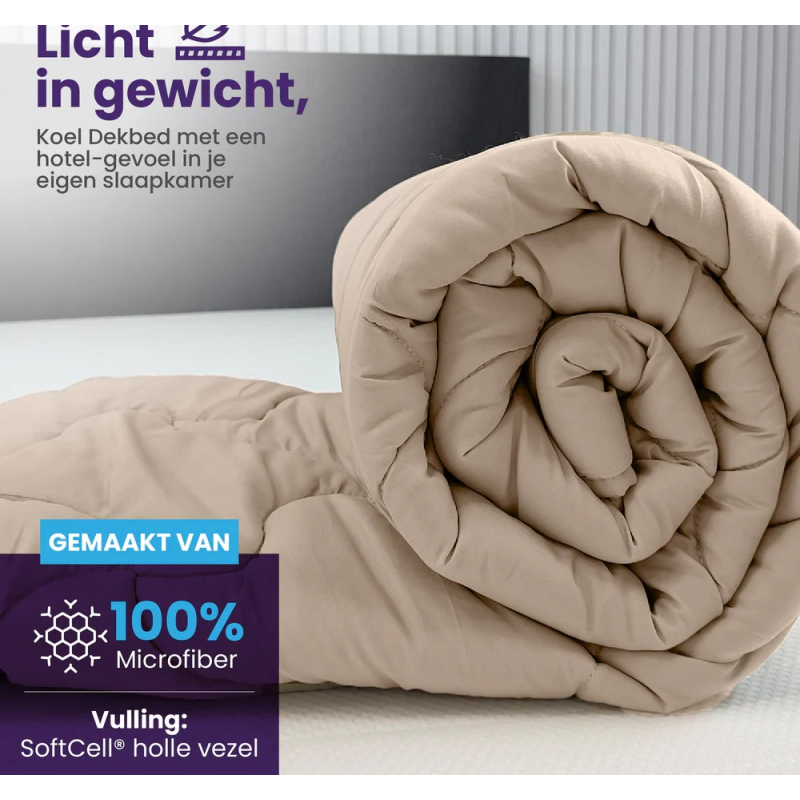Easy Trendydekbed Uni Taupe/Ecru Easy Trendydekbed Uni Taupe/Ecru