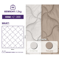 Easy Trendydekbed Uni Taupe/Ecru